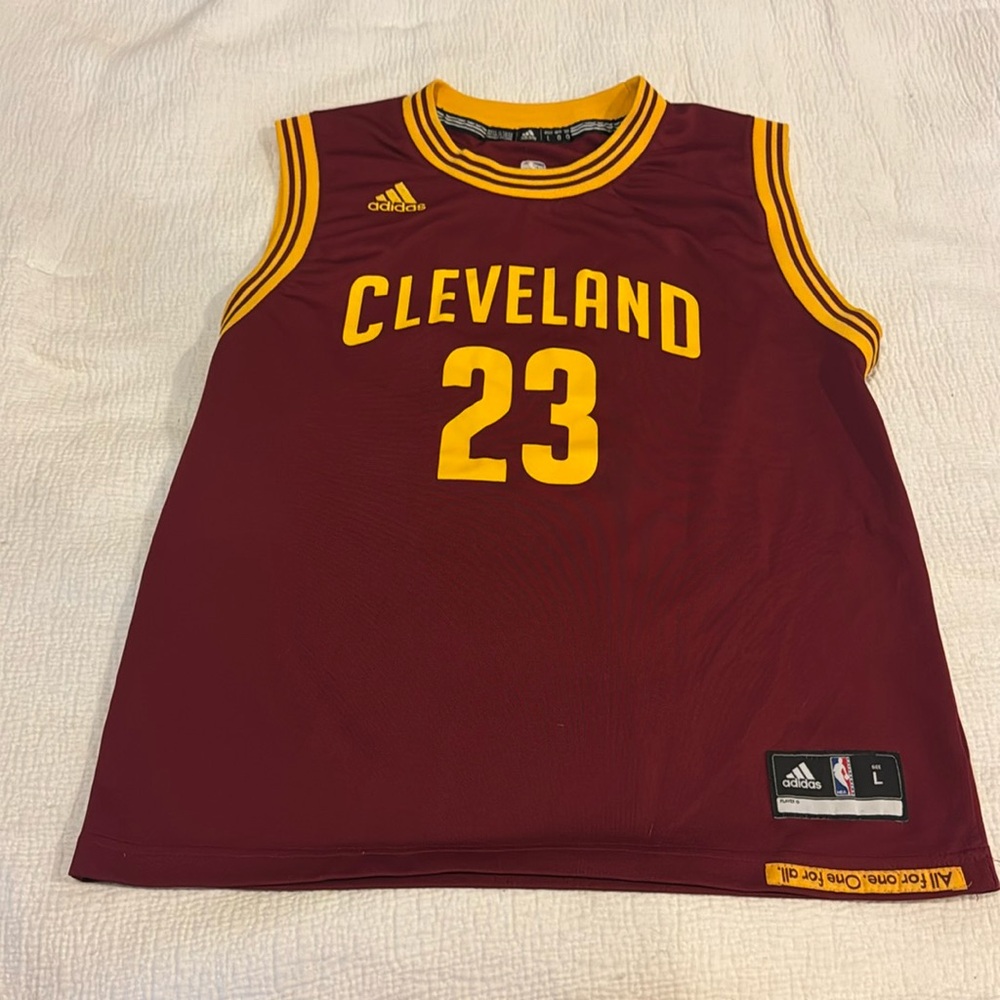 Youth Large Adidas LeBron Cleveland Basketball Jersey